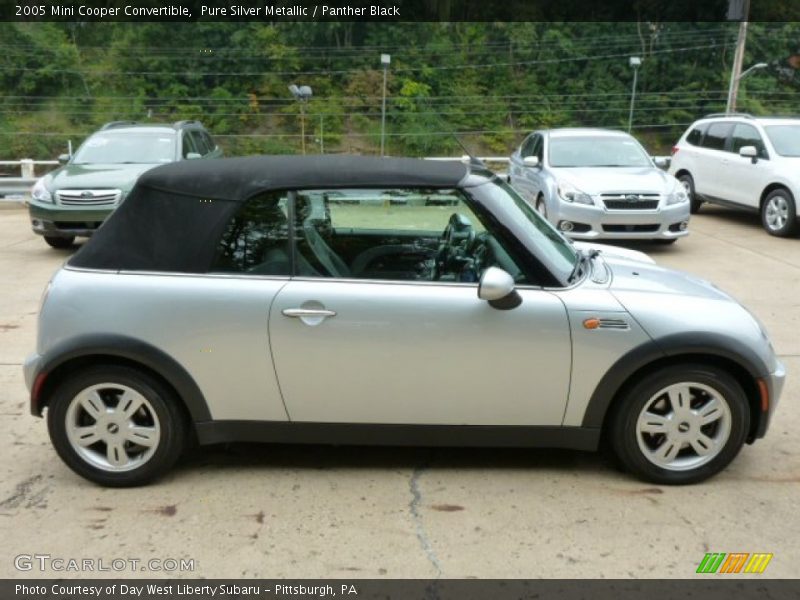 Pure Silver Metallic / Panther Black 2005 Mini Cooper Convertible