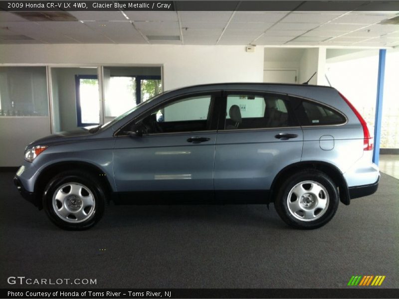 Glacier Blue Metallic / Gray 2009 Honda CR-V LX 4WD