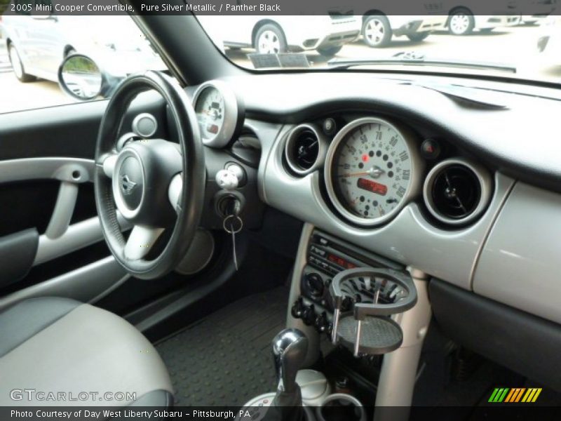 Pure Silver Metallic / Panther Black 2005 Mini Cooper Convertible
