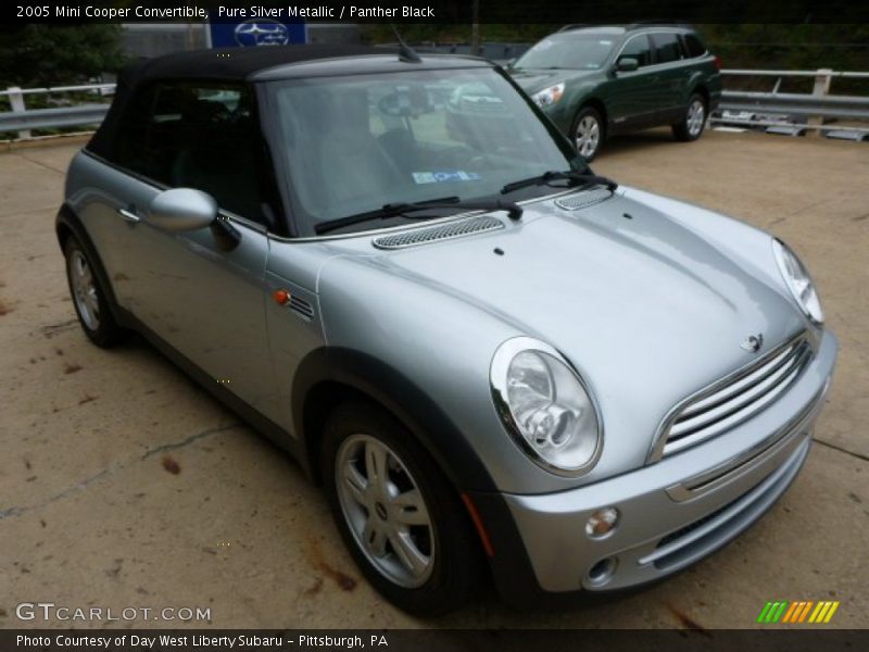Pure Silver Metallic / Panther Black 2005 Mini Cooper Convertible