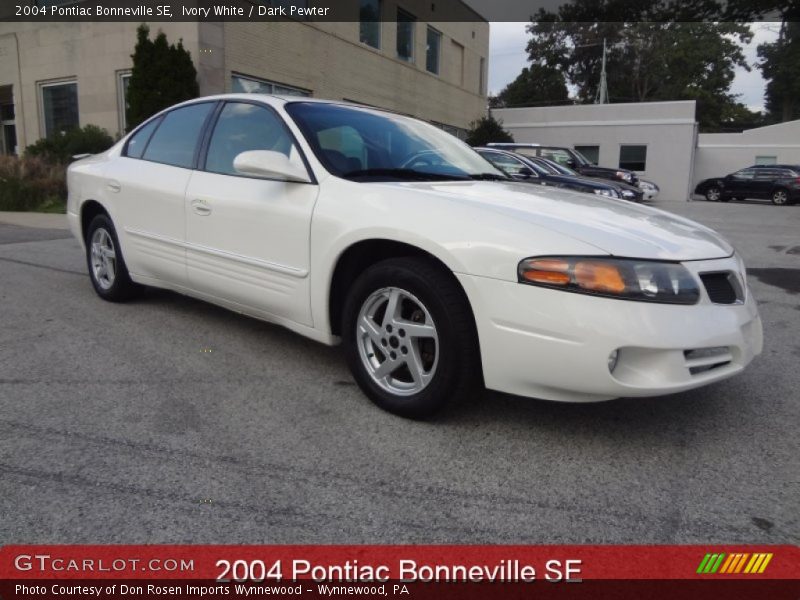 Ivory White / Dark Pewter 2004 Pontiac Bonneville SE