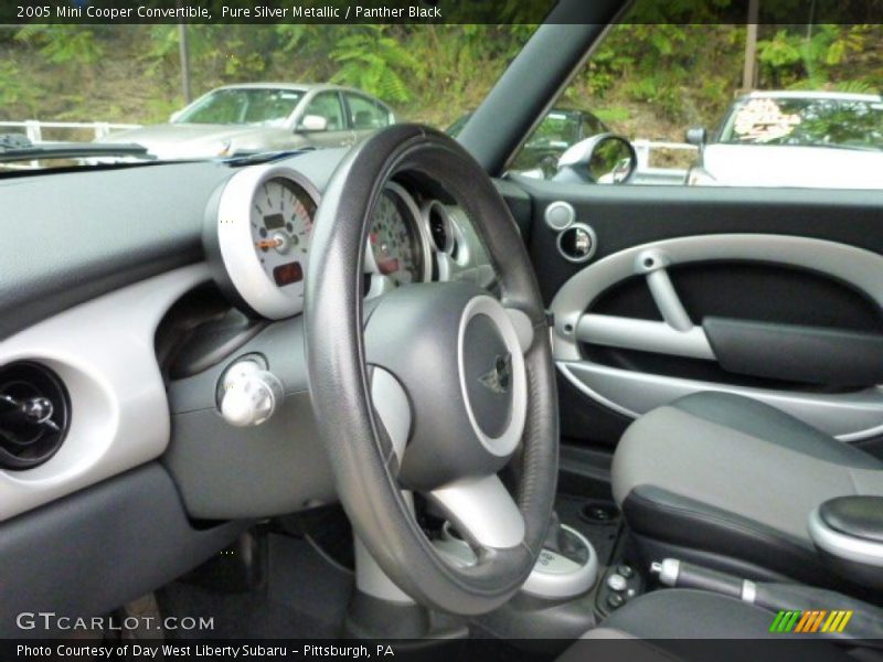 Pure Silver Metallic / Panther Black 2005 Mini Cooper Convertible