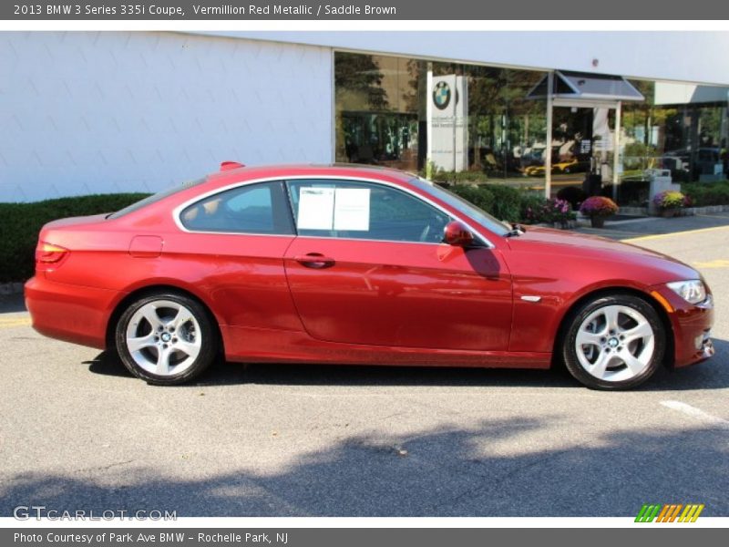 Vermillion Red Metallic / Saddle Brown 2013 BMW 3 Series 335i Coupe