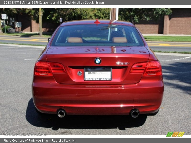 Vermillion Red Metallic / Saddle Brown 2013 BMW 3 Series 335i Coupe