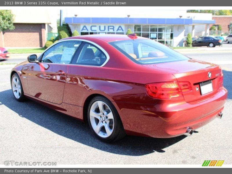 Vermillion Red Metallic / Saddle Brown 2013 BMW 3 Series 335i Coupe