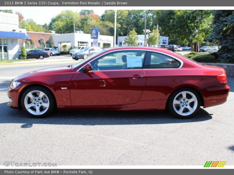 Vermillion Red Metallic / Saddle Brown 2013 BMW 3 Series 335i Coupe