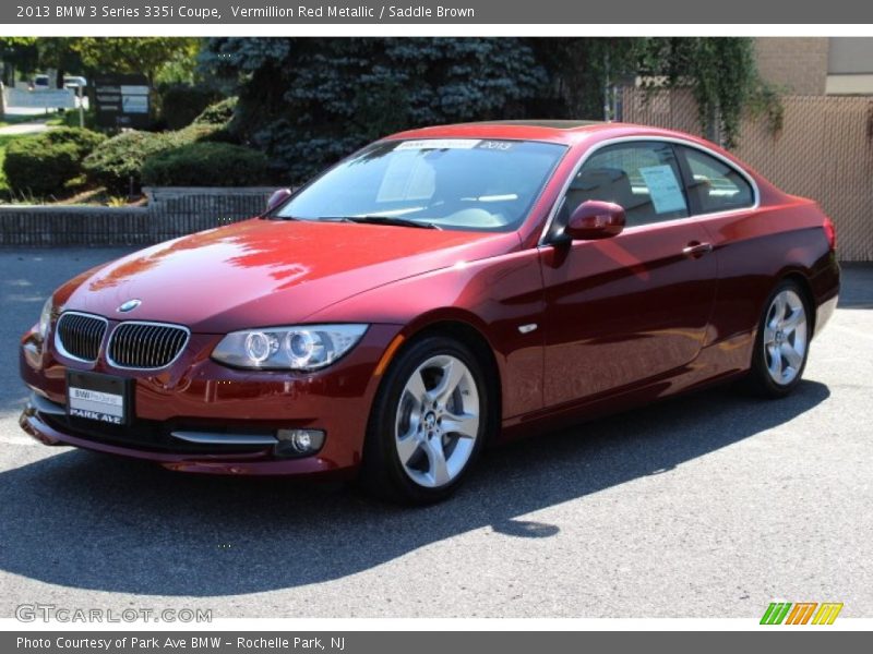 Vermillion Red Metallic / Saddle Brown 2013 BMW 3 Series 335i Coupe