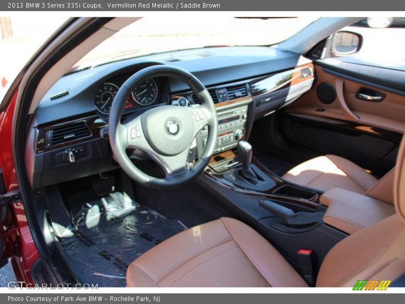 Vermillion Red Metallic / Saddle Brown 2013 BMW 3 Series 335i Coupe