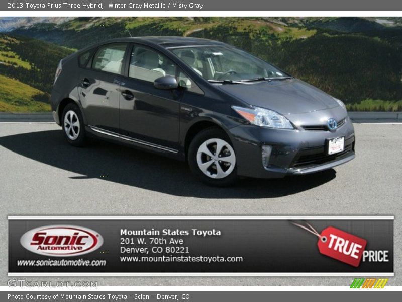 Winter Gray Metallic / Misty Gray 2013 Toyota Prius Three Hybrid