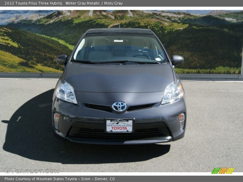 Winter Gray Metallic / Misty Gray 2013 Toyota Prius Three Hybrid