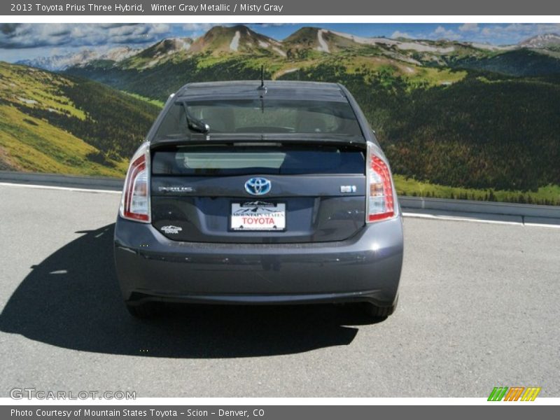 Winter Gray Metallic / Misty Gray 2013 Toyota Prius Three Hybrid