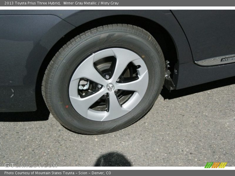 Winter Gray Metallic / Misty Gray 2013 Toyota Prius Three Hybrid