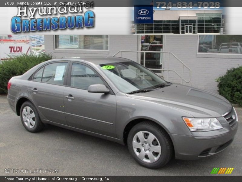 Willow Gray / Gray 2009 Hyundai Sonata GLS