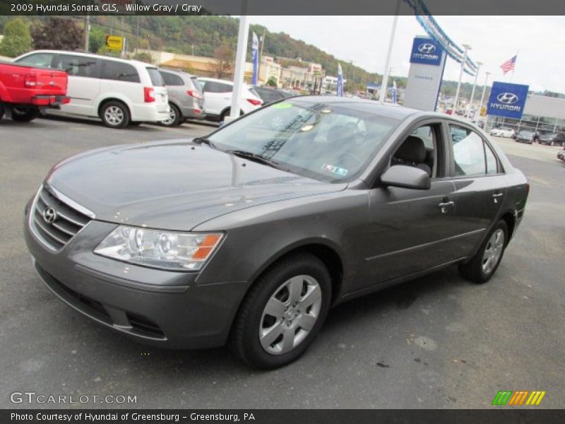 Willow Gray / Gray 2009 Hyundai Sonata GLS
