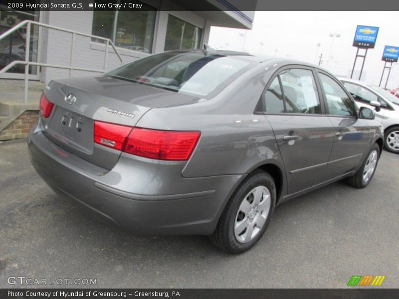 Willow Gray / Gray 2009 Hyundai Sonata GLS