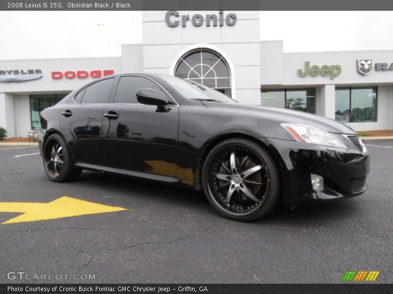 Obsidian Black / Black 2008 Lexus IS 350