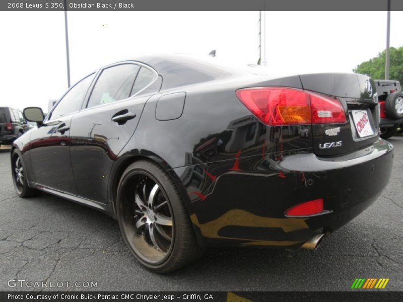 Obsidian Black / Black 2008 Lexus IS 350