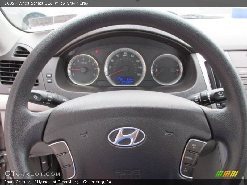 Willow Gray / Gray 2009 Hyundai Sonata GLS