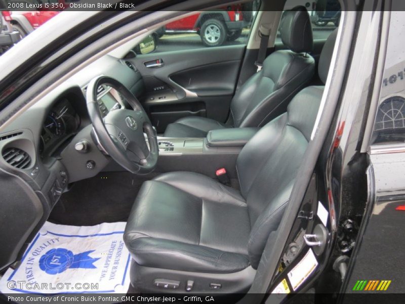 Obsidian Black / Black 2008 Lexus IS 350