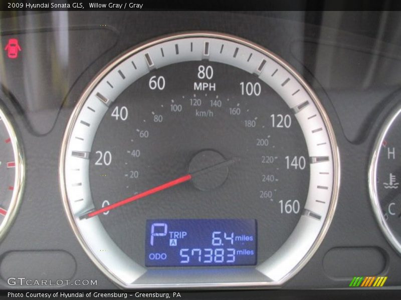 Willow Gray / Gray 2009 Hyundai Sonata GLS
