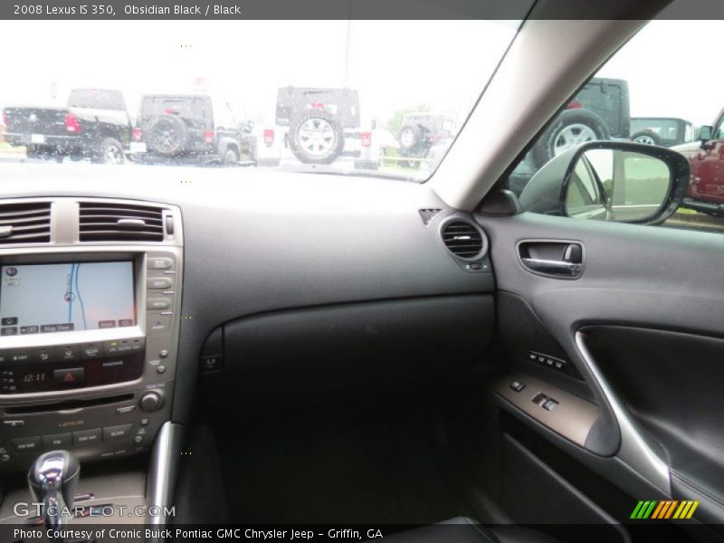 Obsidian Black / Black 2008 Lexus IS 350