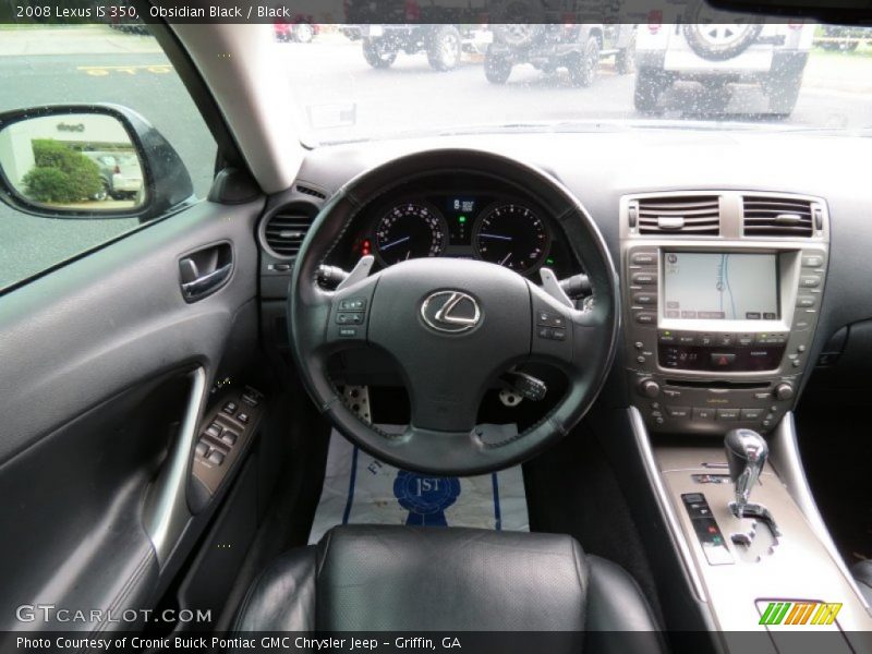 Obsidian Black / Black 2008 Lexus IS 350