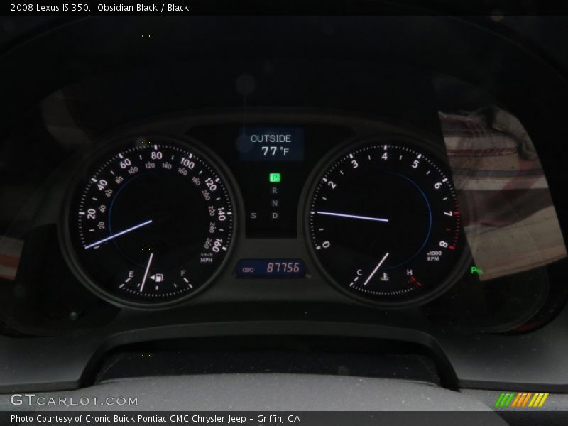 Obsidian Black / Black 2008 Lexus IS 350