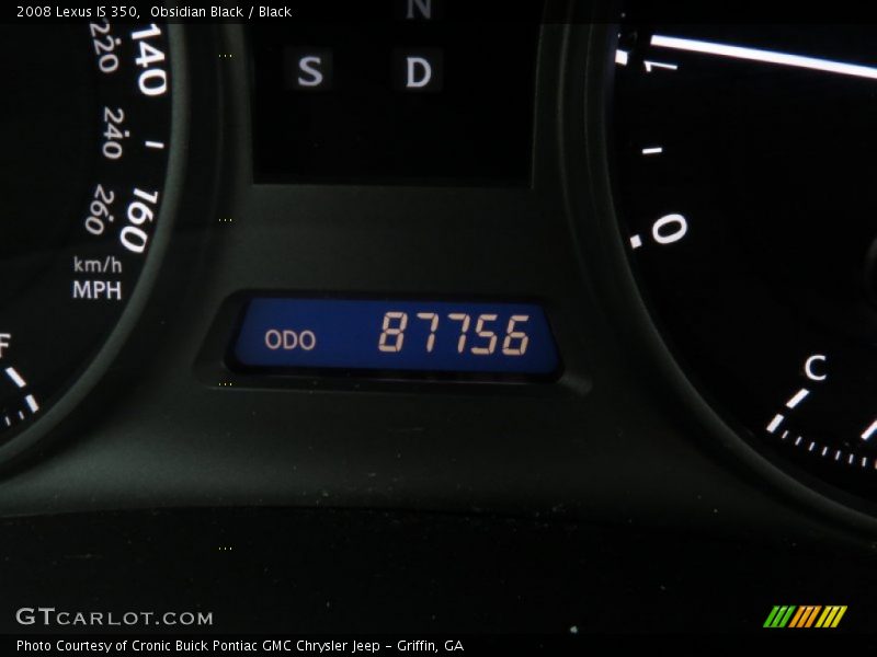 Obsidian Black / Black 2008 Lexus IS 350