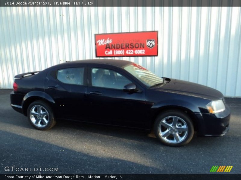 True Blue Pearl / Black 2014 Dodge Avenger SXT
