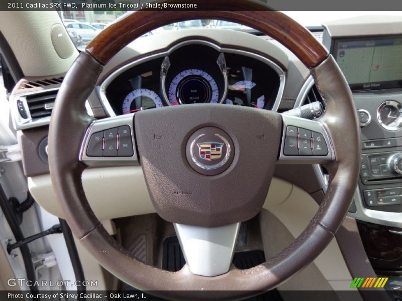 Platinum Ice Tricoat / Shale/Brownstone 2011 Cadillac SRX FWD