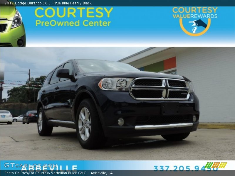 True Blue Pearl / Black 2012 Dodge Durango SXT