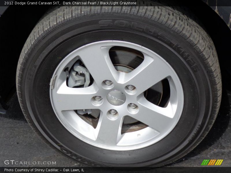 Dark Charcoal Pearl / Black/Light Graystone 2012 Dodge Grand Caravan SXT