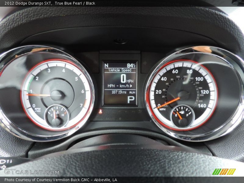 True Blue Pearl / Black 2012 Dodge Durango SXT