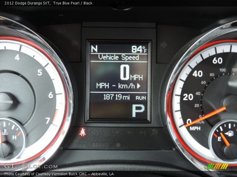 True Blue Pearl / Black 2012 Dodge Durango SXT