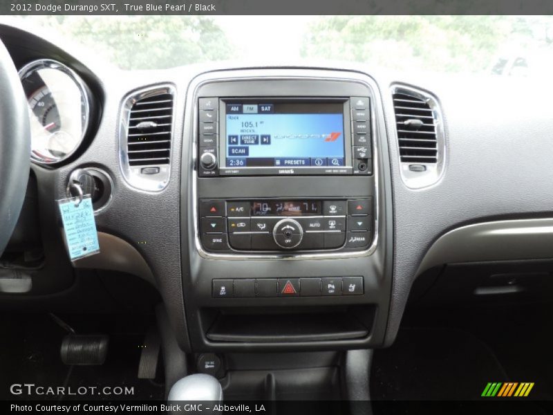 True Blue Pearl / Black 2012 Dodge Durango SXT