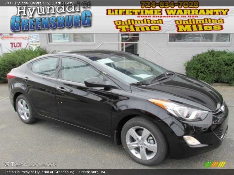 Black / Gray 2013 Hyundai Elantra GLS