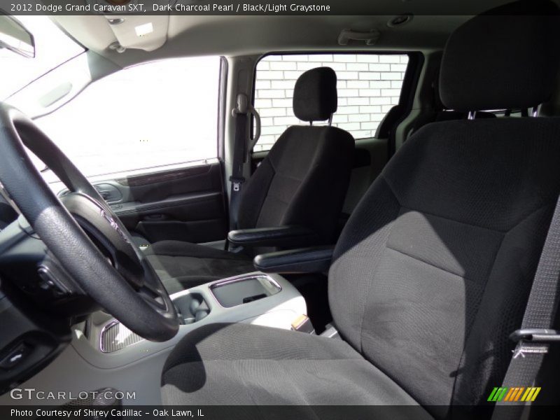 Dark Charcoal Pearl / Black/Light Graystone 2012 Dodge Grand Caravan SXT