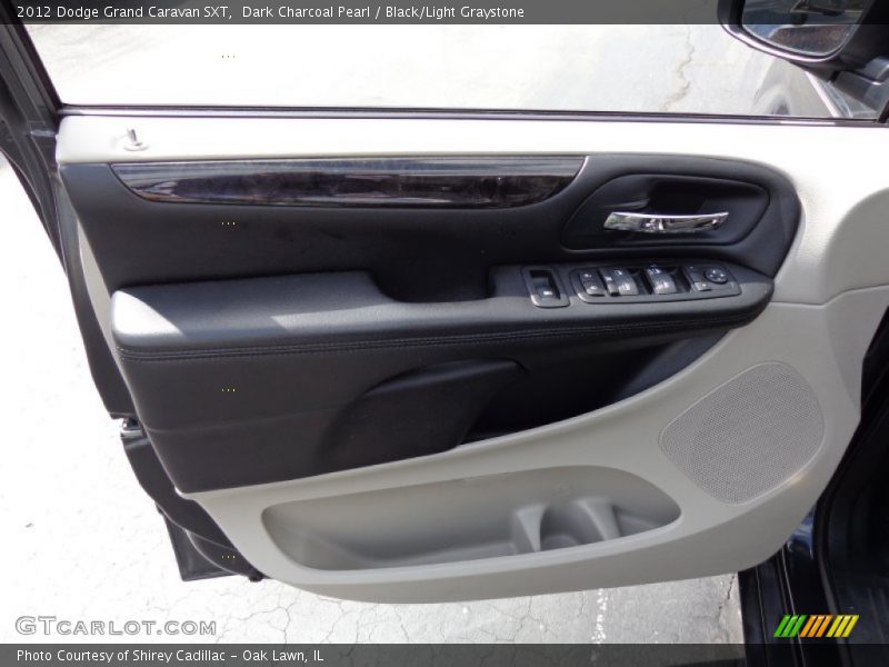 Dark Charcoal Pearl / Black/Light Graystone 2012 Dodge Grand Caravan SXT