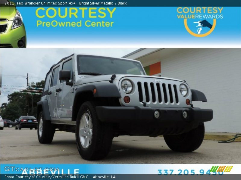 Bright Silver Metallic / Black 2011 Jeep Wrangler Unlimited Sport 4x4
