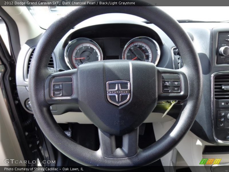 Dark Charcoal Pearl / Black/Light Graystone 2012 Dodge Grand Caravan SXT