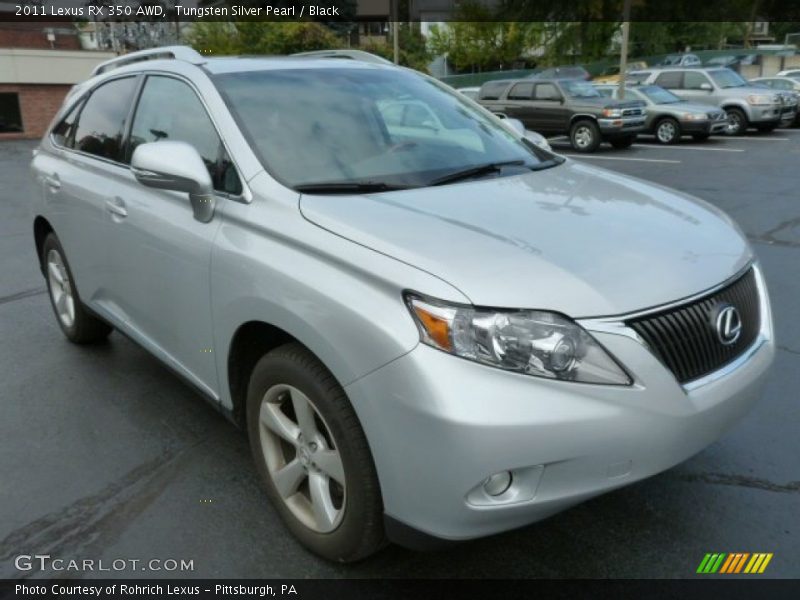 Tungsten Silver Pearl / Black 2011 Lexus RX 350 AWD