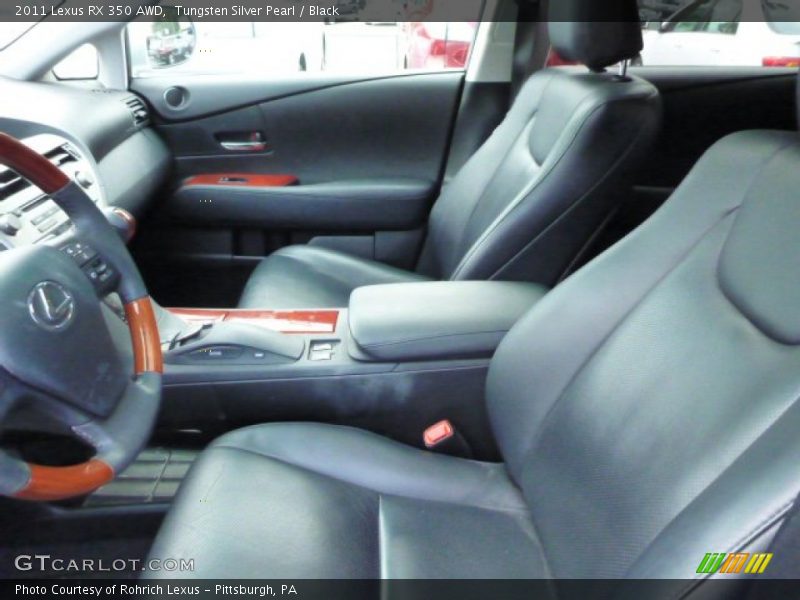 Tungsten Silver Pearl / Black 2011 Lexus RX 350 AWD