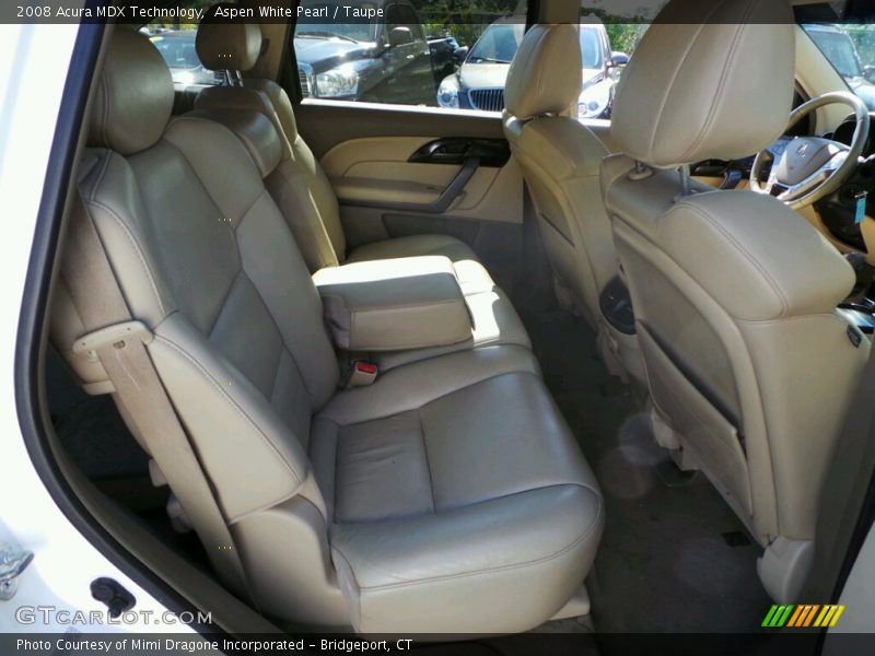Aspen White Pearl / Taupe 2008 Acura MDX Technology