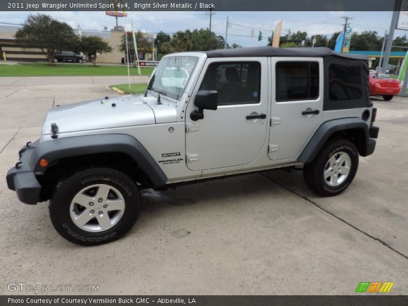 Bright Silver Metallic / Black 2011 Jeep Wrangler Unlimited Sport 4x4