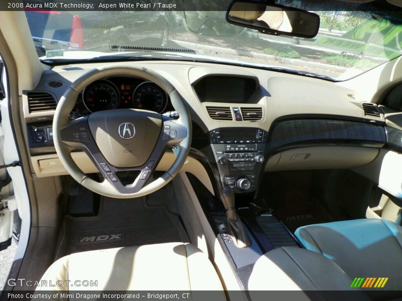 Aspen White Pearl / Taupe 2008 Acura MDX Technology