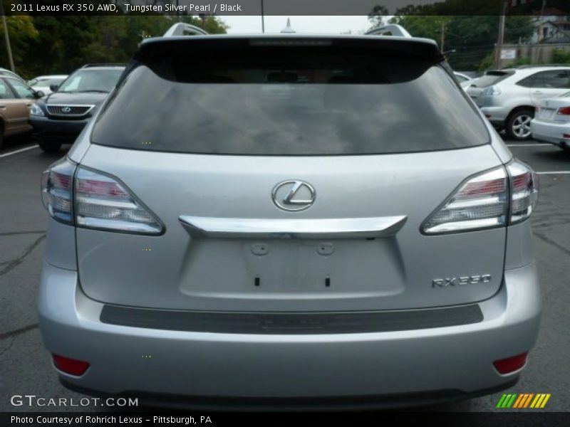 Tungsten Silver Pearl / Black 2011 Lexus RX 350 AWD