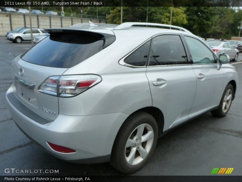 Tungsten Silver Pearl / Black 2011 Lexus RX 350 AWD