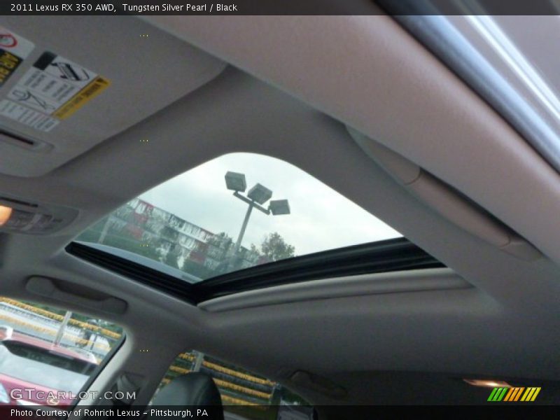 Tungsten Silver Pearl / Black 2011 Lexus RX 350 AWD