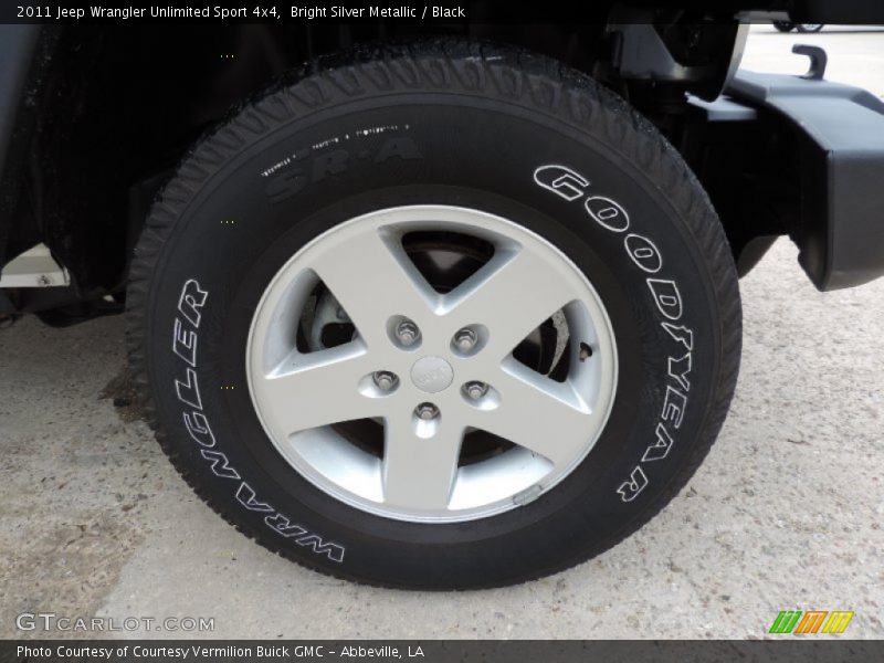 Bright Silver Metallic / Black 2011 Jeep Wrangler Unlimited Sport 4x4