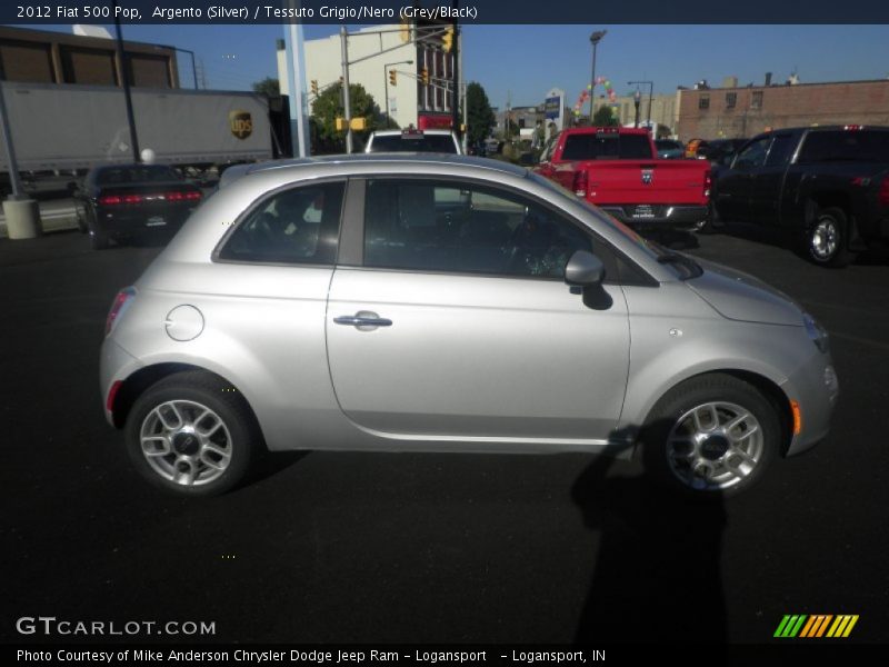 Argento (Silver) / Tessuto Grigio/Nero (Grey/Black) 2012 Fiat 500 Pop